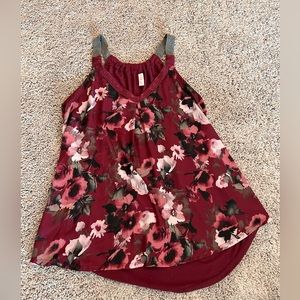 Maroon top
